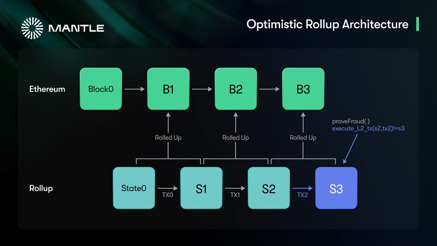 Diagram contrasting Optimistic Rollups 7-day fraud proof challenge window vs ZK Rollups instant validity proof verification on Ethereum L1 scaling